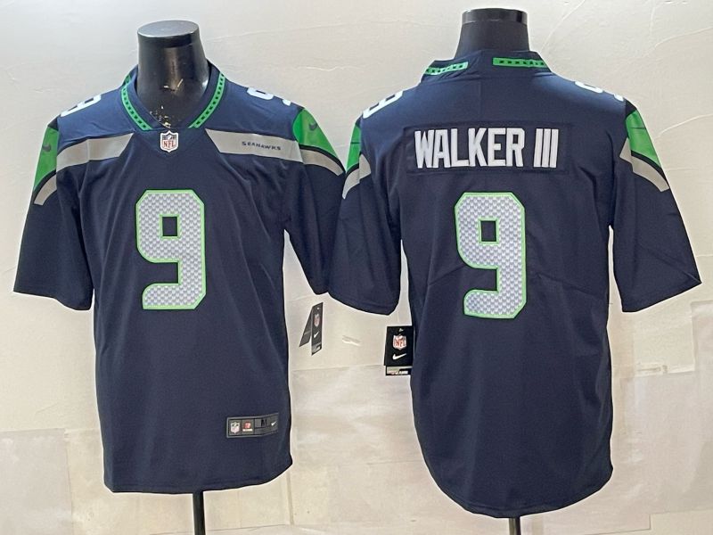 Men 2026 Seattle Seahawks #9 Walker iii Blue Nike Limited NFL Jersey 01